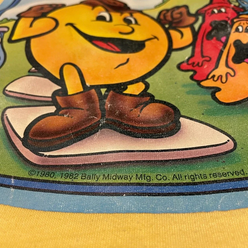 Underoos VTG 1982 Pac-Man yellow tee sz L (kids)